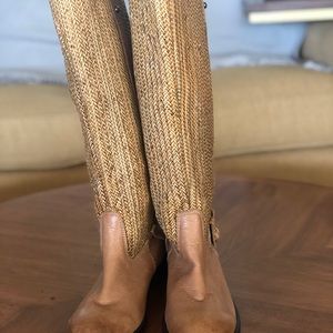 Anthropologie leather knee high boots